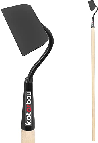 KOTARBAU® Gartenhacke 50 x 180 mm Hacke Trapezform mit Stiel aus Holz 120 cm Beethacke Pflanzhacke Unkrauthacke Gartenwerkzeug zum Lockern Umpflanzen Jäten Gartenpflege