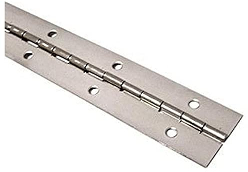 Merriway BH07638 - Bisagra para piano (6 x 1,1/4 pulgadas), color plateado