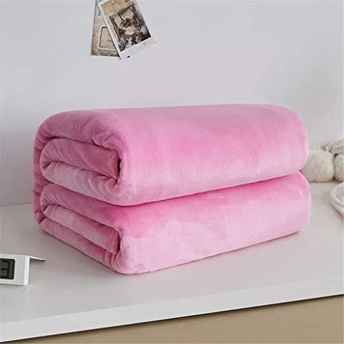 REJOON Super weiche Flanell-Bettwäsche, dünne, solide, korallenrote Fleece-Winter-Sofaabdeckung, Tagesdecke (Color : C, Size : 120 * 200cm)