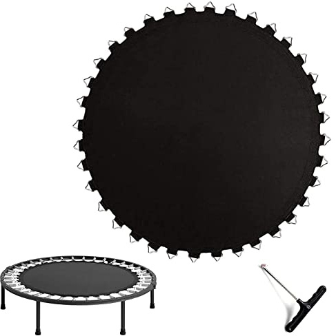 UVCMDUI Sprungtuch Sprungmatte Trampolin ø 366 cm 72 Ösen, Trampolin Ersatzteile Hüpfpolster Springmatte, 8-Fach Vernäht, Inkl. Federspanner