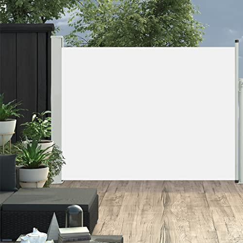 INLIFE Toldo lateral extensible, 140 × 500 cm, color crema, 7 kg, 48395