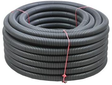 Leerrohr PVC 25 m, Indurchmesser Ø 11mm, PVC Flexibles Wellrohr 320N, -25°C bis +60°C, Kabelschutz Rohr für Elektroinstallation