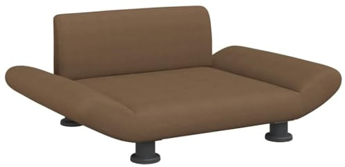 vidaXL Hundebett, Hundekissen mit weicher Polsterung, Hundesofa Hundecouch für kleine Hunde Haustiere, Haustierbett Katzenbett, Braun Stoff