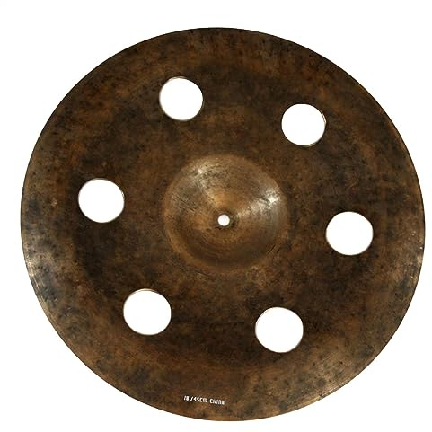 Platillo De China De 18 Pulgadas con 6 Agujeros para Un Rendimiento Profesional Accesorios para Instrumentos de percusión