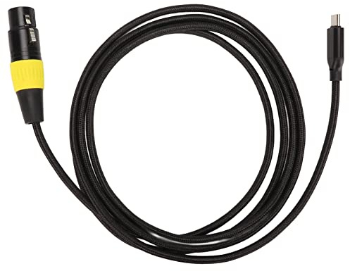 Typ-C-Stecker auf XLR-Buchse Für Aufnahmen,Flexibles XLR-auf-USB-C-Kabel, Kompatibel Mit PC, Telefon Und Tablet, Professionelles Audiokabel Und Aufnahmemikrofon-Adapter(schwarz 3M)
