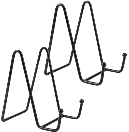 Staffelei Aufsteller Teller Ständer Metall,2 Stück Tellerständer Deko Tellerhalter Dekoteller Halterung 4.5 Zoll Eisen Staffelei fuer Teller Foto Bücher Bild Bilderrahmen