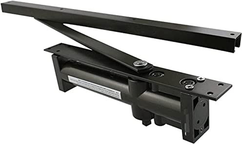 MBELLO Chiudiporta Automatico a Molla, raccordi for Porte a Chiusura Automatica Stealth Idraulici Neri nascosti con Un Fermo (Nero)