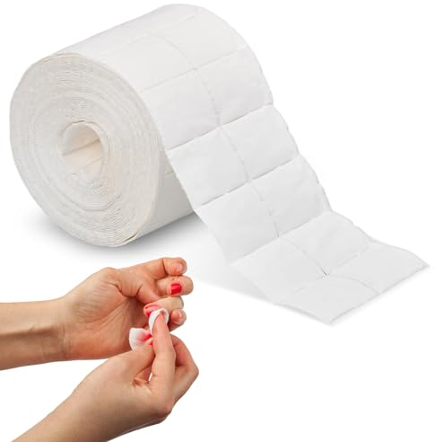 500 Almohadillas de Celulosa sin Pelusa para Uñas de Gel y Acrílico, Almohadillas de Algodón sin Polvo con 10 Capas - para Uñas de Gel Limpias