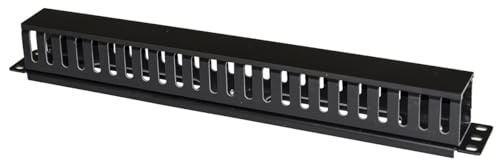 Connetto COORG1UL - Panel pasacables 1 Unidad Jaula para Rack 19 con Tapa Deslizante 25 Ranuras Color Negro