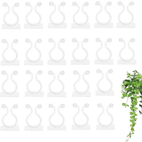 JJiaoLinin Pflanzenclips,100 Stück Pflanzenclips für Kletterpflanzen Pflanzenhalter Wand Selbstklebende Befestigung Clips Wand Rankhilfe Kabelorganisator Pflanzenclips Wand Pflanzenhalter