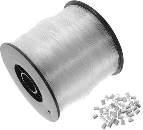 KITANDOVE 1satz Nylon Angelschnur Mit Aluminium Crimp-hülsen Durchsichtige Schnur Für Schmuck Und Dekorationen Reißfest Und Vielseitig Einsetzbar Für Heimwerkerprojekte
