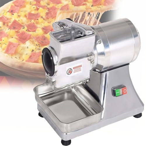 DPLWJPP Rallador Queso Rotatorio,Trituradora Alimentos Eléctrica con Bandeja Acero Inoxidable,Alto Rendimiento 40 Kg/H,Motor Cobre Alta Eficiencia,para Queso,Mantequilla,Migas Salvado De Pan