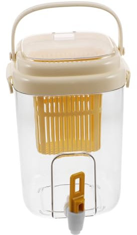 Amosfun Garrafa Con Grifo Dispensador De Agua De Plástico Para Frigorífico Jarra De Té Helado Hervidor De Bebidas