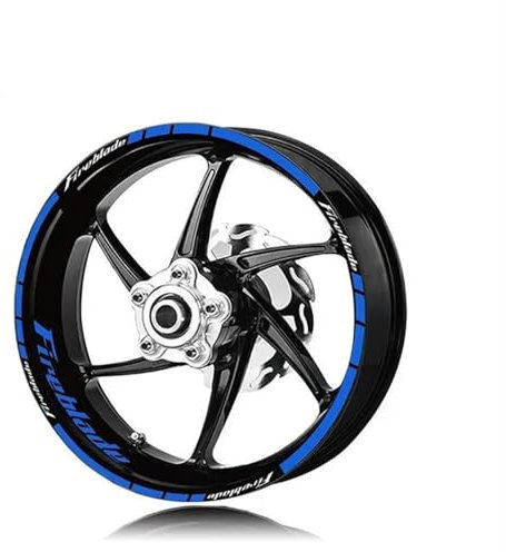 Moto Llantas Pegatinas Adhesivo Para Rueda De Motocicleta, Calcomanías Para Buje, Pegatinas Para Llanta Interior, Cinta De Rayas, Accesorio Para H&onda FIREBLADE Fireblade Ruedas Calcomanías(Color 2)