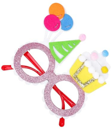 GETAJGHSD Birthday Party Brille Für Erwachsene Und Lustige Foto-requisiten Mit Buntem Design Für Geburtstagsfeiern Leichte Und Bequeme Kunststoffgläser Für Kreative Erinnerungsfotos