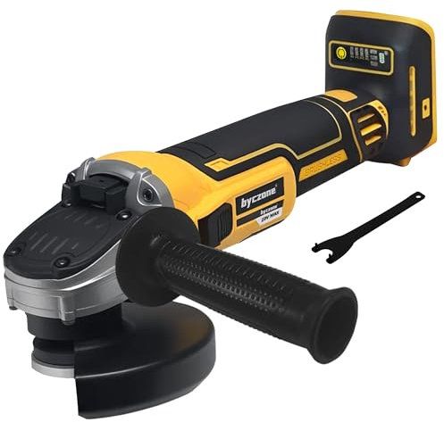 Cordless Angle Grinder for DEWALT 20V MAX Battery, 4-1/2 Power Grinder Tool Cordless, 8500RPM Brushless Motor for Cutting, Grinding, Polishing, Rust Removal(Tool Only)