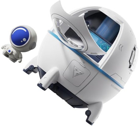 VICASKY Raumschiff Luftbefeuchter Usb Astronaut Kleiner Luftbefeuchter Für Schlafzimmer Mit Bunter Nachtlichtfunktion Tragbar Und Leise