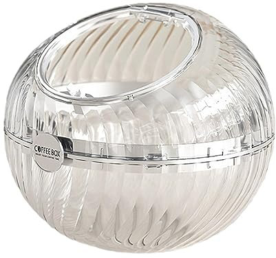 FLCPJGV Boîte de Rangement pour Dosettes de Café, Conteneur Divisé, Organisateur pour Thé, Boîte de Rangement pour édulcorants, Crèmes, Sachets de Sucre, Comp, Argent Clair