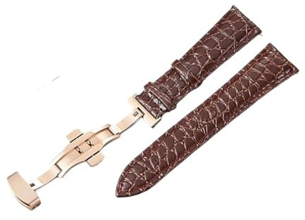 HASGTFM Cinturino in pelle design modello 18mm 20mm 22mm 24mm Donna Uomo Cinture di ricambio Accessori for orologi Cinturini da polso(Rose Gold,24mm)