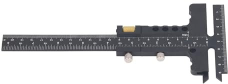 Haofy Regla de Carpintero en un Marcador de Rango de 0-210 Mm para Proyectos de Aleación de Aluminio