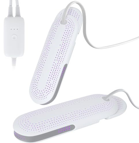 LURICO Elektrischer Schuhtrockner, Tragbarer Stiefeltrockner, Schuhtrockner mit Timer, Antibakteriell – Für Skischuhe, Socken, Schuhe, Handschuhe (EU-Stecker)