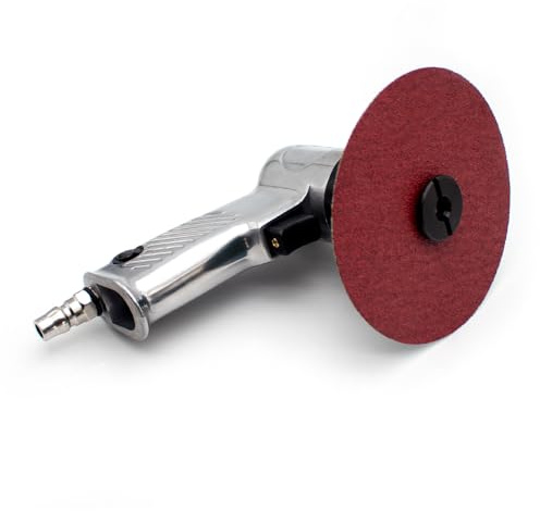 Lijadora Neumática de 5 Pulgadas, 16000 RPM, Máquina Neumática de Esmerilado y Pulido para Eliminar Óxido, Entrada de 1/4 de Pulgada, con Control de Velocidad Ajustable