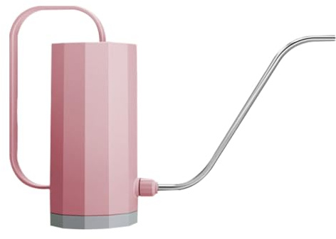 Housoutil Regadera de Plástico Rosa Coral 1200 Ml con Boquilla Larga de Acero Inoxidable para Plantas Suculentas Ligera y Portátil para Jardín Balcón y Riego Reutilizable Color Aleatorio