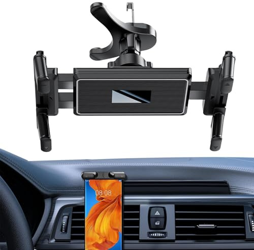 Soporte de teléfono para coche, soporte de ventilación de aire ajustable, soporte compacto para automóvil para tableta, para conductores hombres mujeres entrega de alimentos conducción SUV sedán