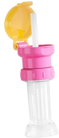 Sharplace Tappo per bottiglia d'acqua con cannuccia antigoccia per ragazzi e ragazze, antipolvere, antigoccia, per la sostituzione del succo, facile da, Rosso Giallo