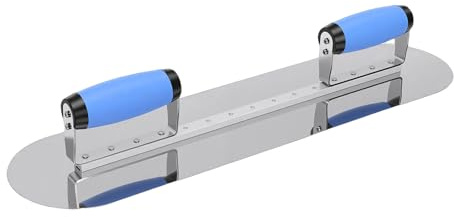 Fafeicy Truelle à Plâtre Professionnelle à Double Poignée pour Revêtements de Piscine, Grand Outil en Béton de 20 Pouces, Lisse et Durable pour les Travaux Fins