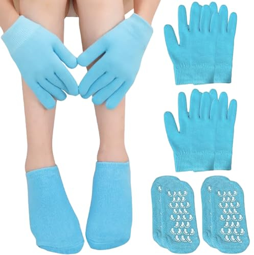 20 par handmasker, fuktgivande handskar och strumpor, fuktgivande handskar och strumpor, bomullsgarn, fötter och handfuktighetskräm och för sprucken och torr hud