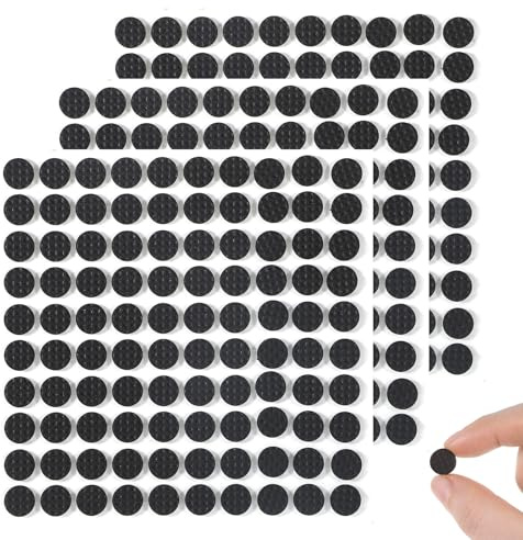300 Stück Antirutsch-Pads selbstklebend, rutschfeste und Kratzfeste Pads für Möbel, mit 10 mm Durchmesser 3 mm Dicke, Selbstklebende Möbelgleiter für Stuhlbeine, Möbelfüße und Hartholzböden, Schwarz