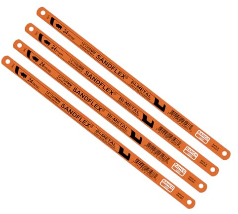 Flintronic 4PCS Presch Hoja de Sierra de Metal, 300mm Cuchillas de Repuesto para Sierra, 24 TPI Hojas de Sierra Bimetal, para Madera, Metal y Plásticos