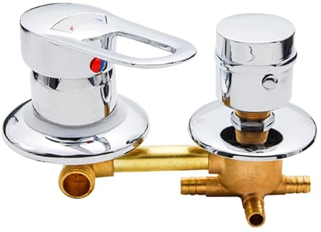 COYEUX Vanne de dérivation pour Douche à Eau Chaude, vanne de mélange en Laiton, mitigeur thermostatique de Douche, raccord G1/2, pour Armoire de Cabine de Douche