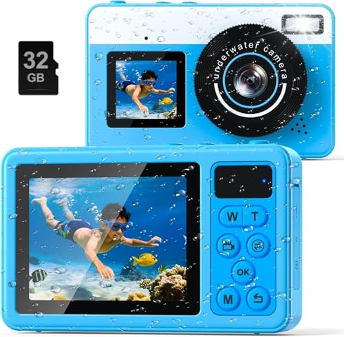 4K Waterproof Camera,10FT Underwater Digital Camera,48MP Floating Camera