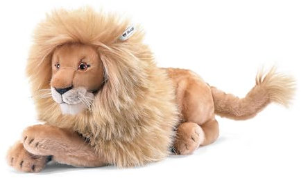 Steiff Kuscheltier Leo Löwe, Süßes Stofftier mit Kunststoffaugen, Kinder, Jungen & Mädchen, Plüschtier 45 cm, Beige, 064135