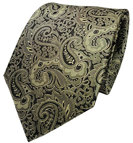 TigerTie Designer Seidenkrawatte in Paisley gemustert - Krawatte 100% Seide