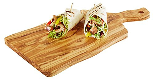 APS 877 OLIVE - Tabla de servir (madera, 31 x 20 x 1,5 cm, 9 cm mango)