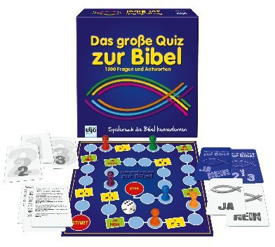 MaMeMi DAS Grosse Quiz ZUR Bibel – CHRISTLICHES Brett- UND QUIZSPIEL mit 1000 Fragen – Für Kinder & Erwachsene ab 7 Jahren – Familienspiel & Spiel für Religionsunterricht