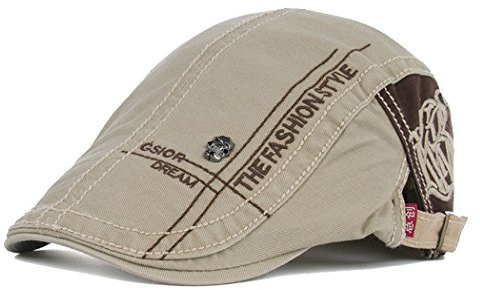 Adantico Herren Baumwolle Schirmmützen (Khaki)