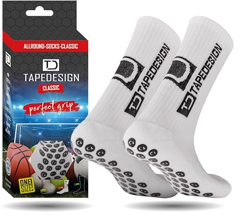Tapedesign Unisex Allround Classic Socken, Weiß, Einheitsgröße EU