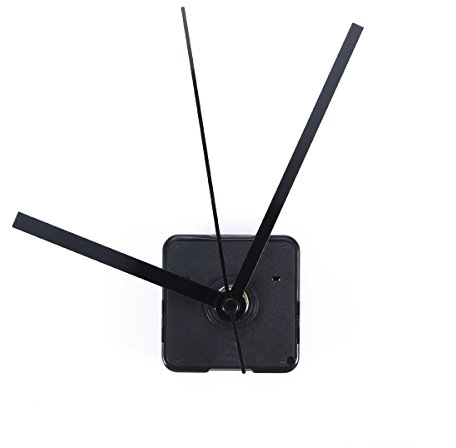 VORCOOL Quarzuhrwerk Bewegung stille Uhrwerk Kits für DIY Uhr Ersatz (Schwarze gerade Uhrzeiger)