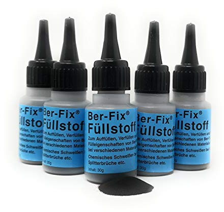 Ber-Fix Füllstoff-Granulat für Schweißnahtkleber Schwarz für KFZ 5x 30g