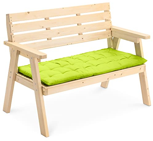 JEMIDI Bankauflage Sitzkissen für Bank - 120x40cm - Auflage Kissen Palettenkissen - Polsterauflage für Gartenbank Hollywoodschaukel - Grün