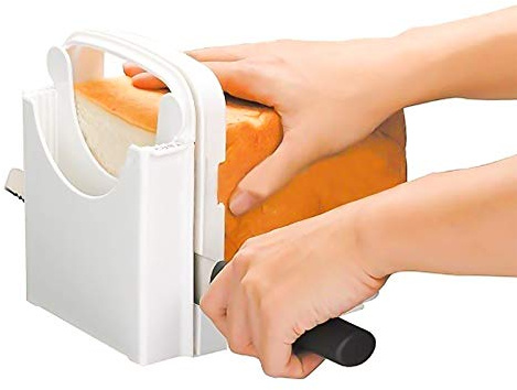 Wovatech Bread Slicer - Adjustable Folding Bread Bread Cutter for Cutting Bread and Cake - Loaf Cutting Board with 5 Slice Thicknesses
