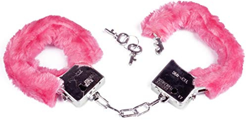 Makotex Handschellen Metall, mit Schlüssel für Karneval, Kostüm
