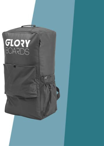 Glory Boards – SUP Rucksack – H 89 x B 46 x T 29 cm – hohes Packvolumen für komplettes Stand Up Paddle Equipment – optimale Entlastung - Bequeme Tragegurte – rückenfreundlich – praktische Außentasch