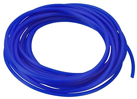 sourcing map Gummi Seil Rohr 10ft 2mm 1mm Loch für DIY Perlenschnur Halsketten Blau