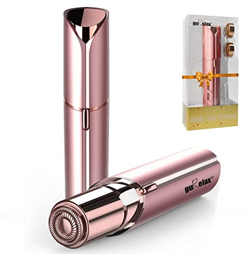 Gurelax Gesichtshaarentfernung für Frauen, Haarentfernungsgerät, Gesichtshaarentferner Frauen Gesicht, Best Touch Face Shavers,inklusive 2 x Ersatzköpfe