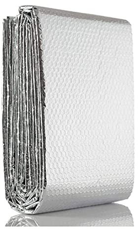 Isolierfolie Fenster Wärmeschutz Isolierfolie Selbstklebend Isolierfolie Dämmfolie Doppelte Alu-Luftpolsterfolie Dachisolierung für Wände, Böden, Dächer, Wohnmobil und Wohnwagen ( Size : 1x5m )